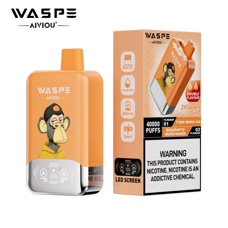 WASPE 40K — Triple melón helado / Frambuesa sandía
